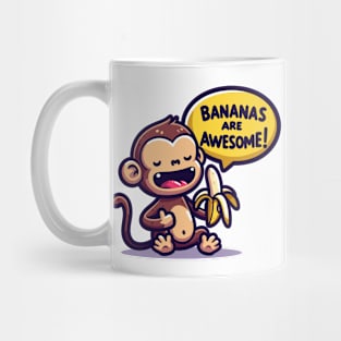 Bananas Are Awesome: Joyful Monkey Mug